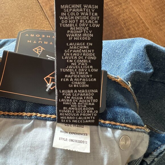 Truth + Theory Women's Med Wash High-Rise Angle Skinny Stretch Demin Jean, Sz 10 - Picture 6 of 10